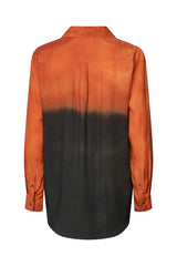 Graffiti mens shirt - Rosali I Burnt orange black combo