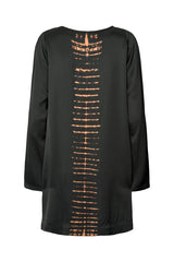 Lupitas - Spine long sleeve Aline dress I Black combo