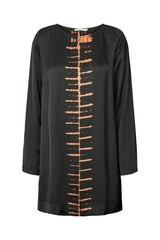 Lupitas - Spine long sleeve Aline dress I Black combo