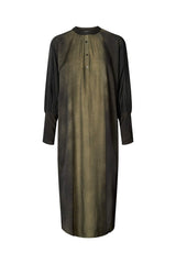 Amila - Graffiti shirt dress I Olive charcoal combo