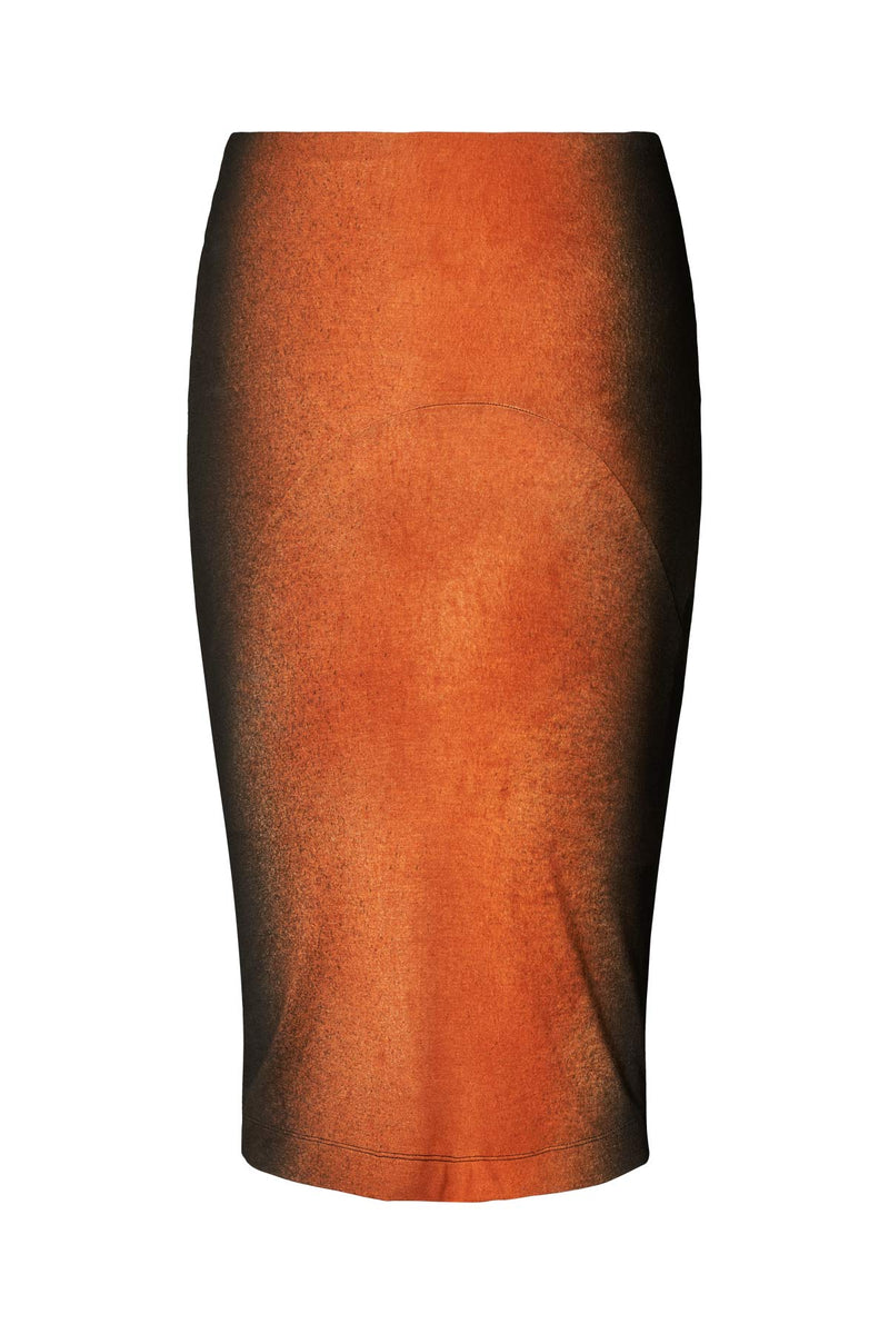 Graffiti tube skirt - Leslie I Burnt orange black combo