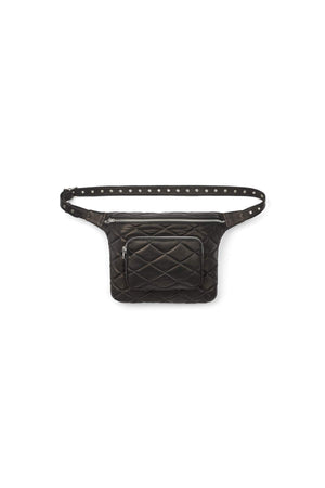 Lykkemai - Leather bum bag XXL I Black