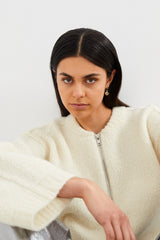 Sig - Sheep knit bomber jacket I Peachy