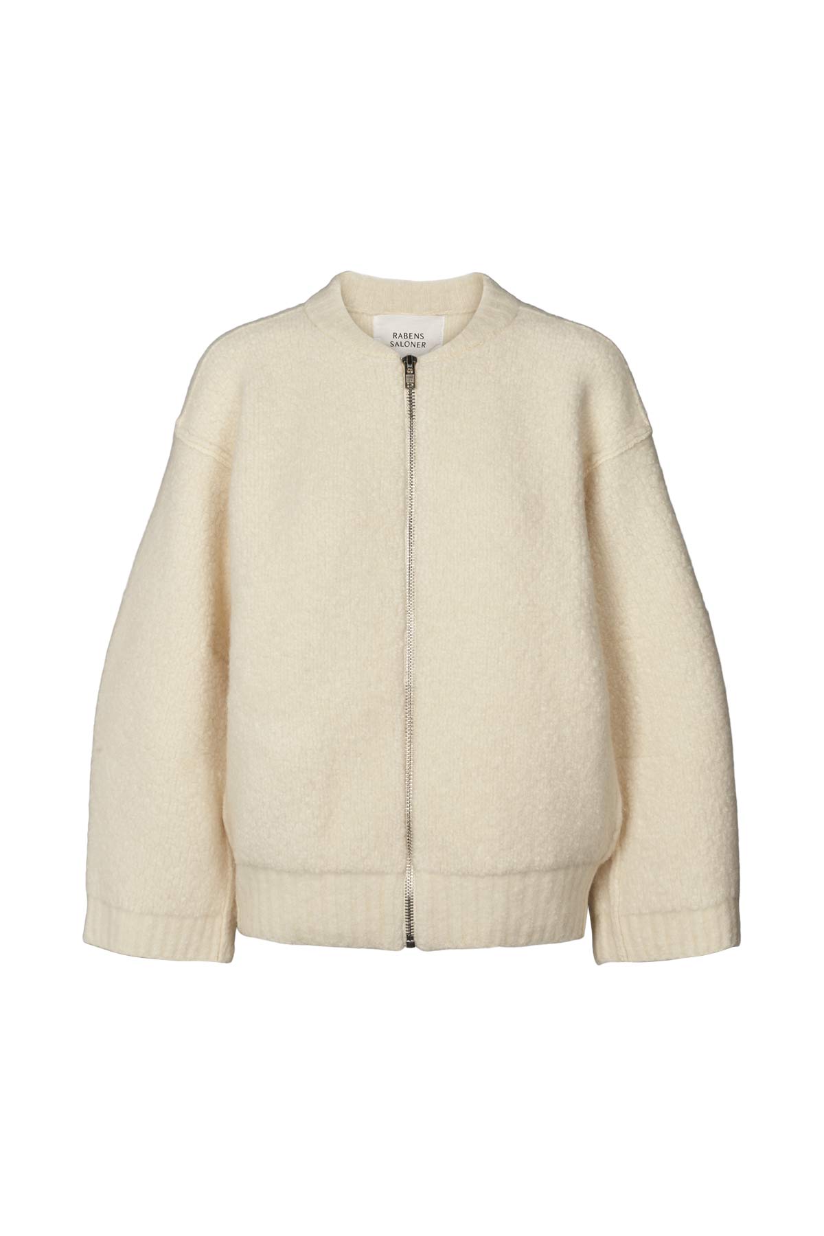 Sig - Sheep knit bomber jacket I Chalk