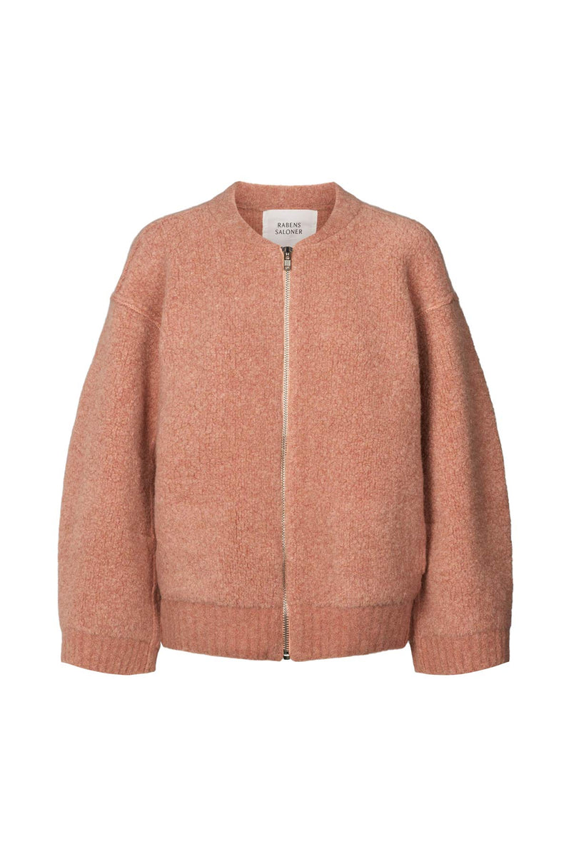 Sig - Sheep knit bomber jacket I Peachy