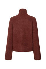 Hiam - Fluffy boxy sweater I Burgundy