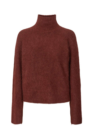 Hiam - Fluffy boxy sweater I Burgundy