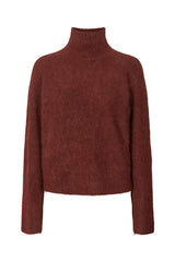 Hiam - Fluffy boxy sweater I Burgundy