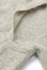 Lott - Fluffy split back sweater I Light grey melange