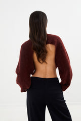 Fluffy arm warmer - Adora I Burgundy