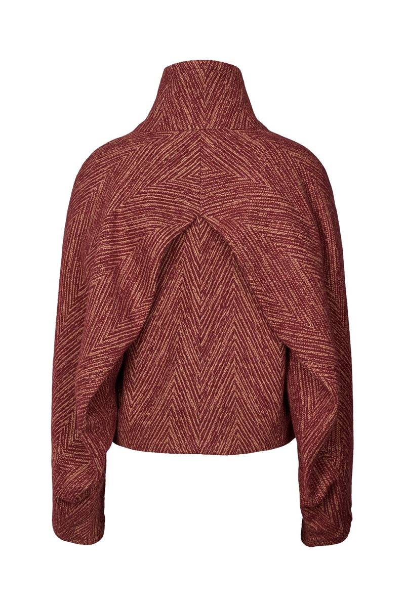 Lunna - Herringbone jacket I Burgundy combo