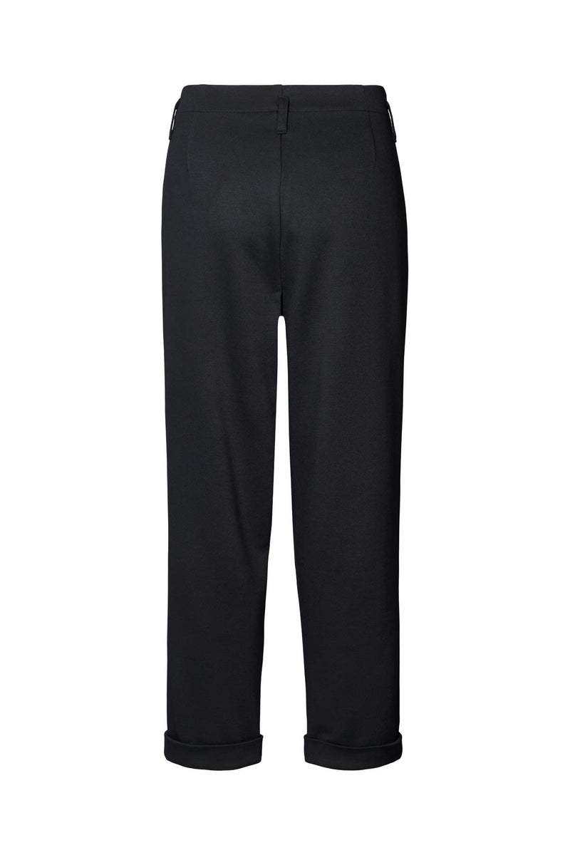 Raina - Tailored pleat pants I Black navy combo