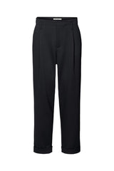 Raina - Tailored pleat pants I Black navy combo