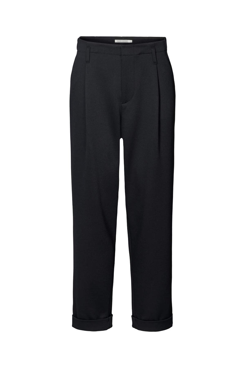 Raina - Tailored pleat pants I Black navy combo