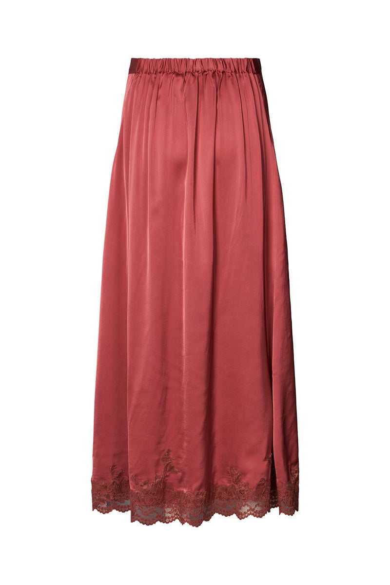 Solid lacey skirt - Lamim I Burgundy