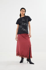 Solid lacey skirt - Lamim I Black