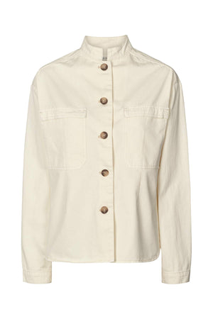 Jozephine - Canvas light shirt I Winter white