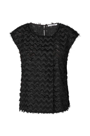 Sanga - Feathery top I Black