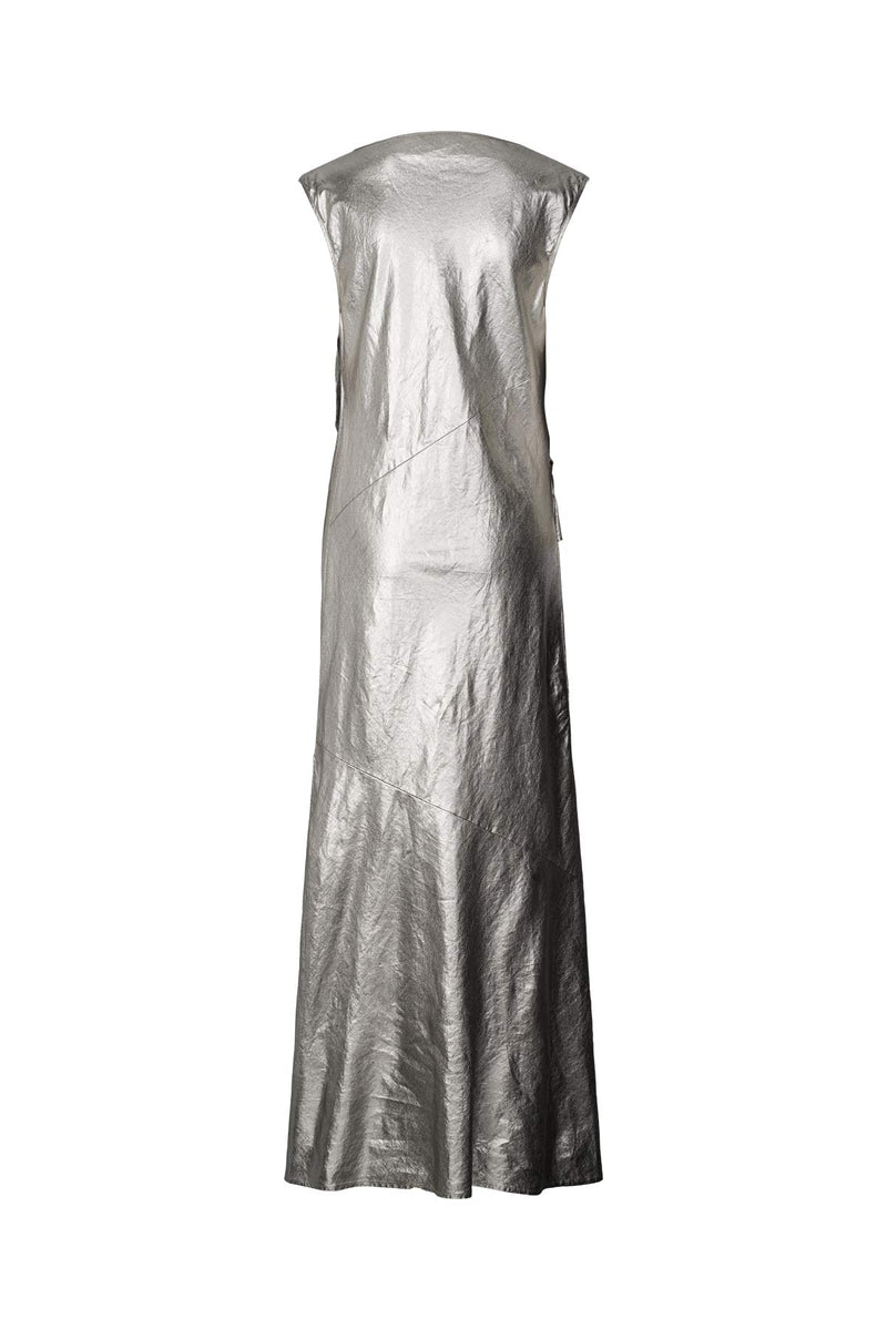 Jamal - Antique silver draped dress I Antique silver