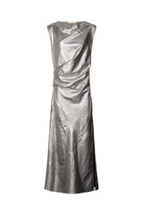 Jamal - Antique silver draped dress I Antique silver