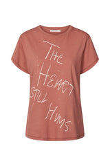 Ambla - Heartbeat T shirt I Russet Burgundy