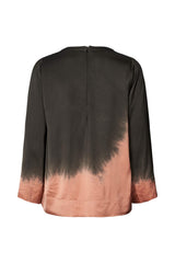 Coastal 3/4 sleeve top - Herta I Black peachy combo