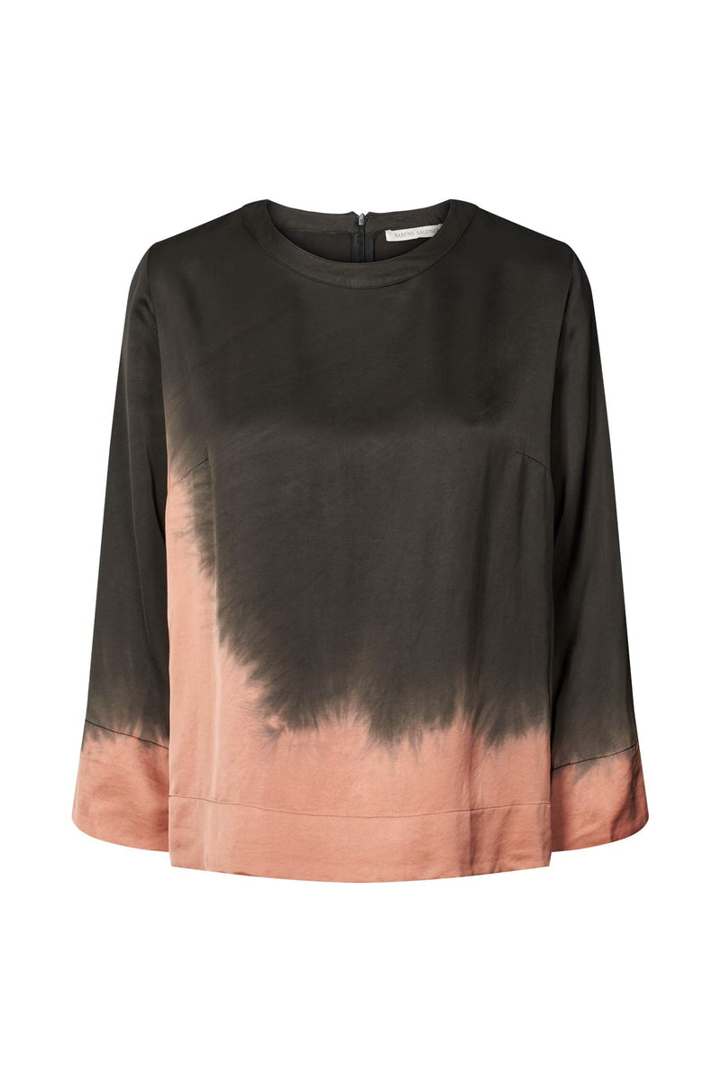 Coastal 3/4 sleeve top - Herta I Black peachy combo