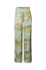 Alisa - Mixture wide leg pants I Seaweed combo