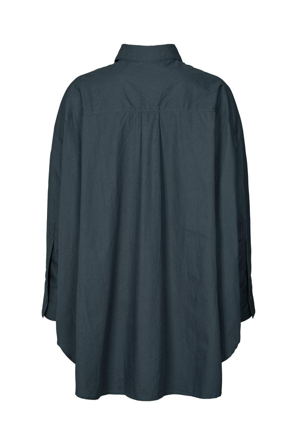 Noah - Poplin oversized shirt I Dark navy