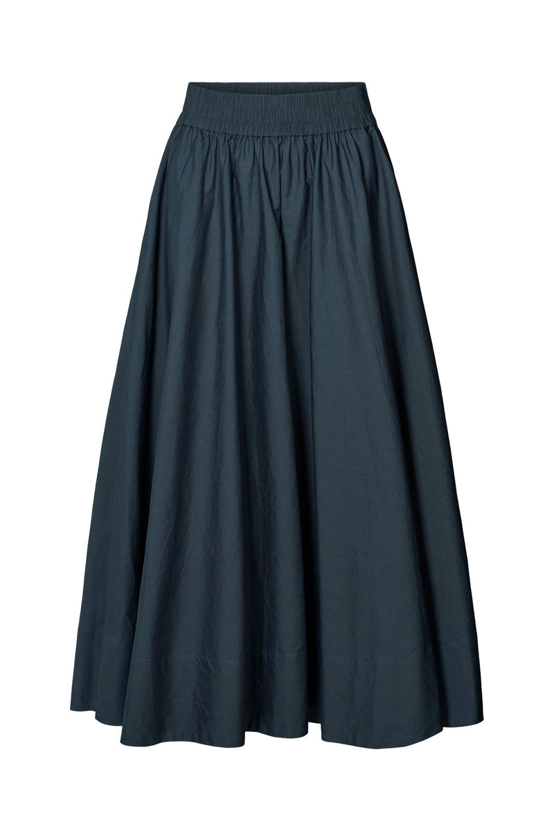 Rita - Poplin full skirt I Dark navy