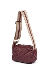 Sigi - Quilted leather bag I Burgundy