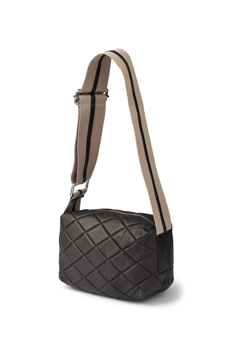 Sigi - Quilted leather bag I Black