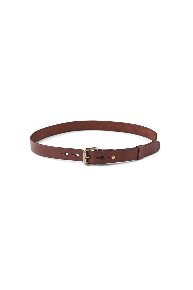 Adelka - Leather slim belt I Cognac