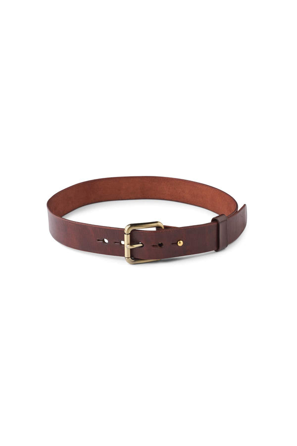 Adelisa - Leather wide belt I Cognac