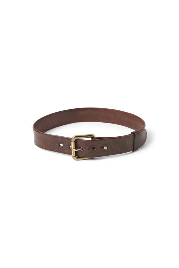 Adelisa - Leather wide belt I Dark brown