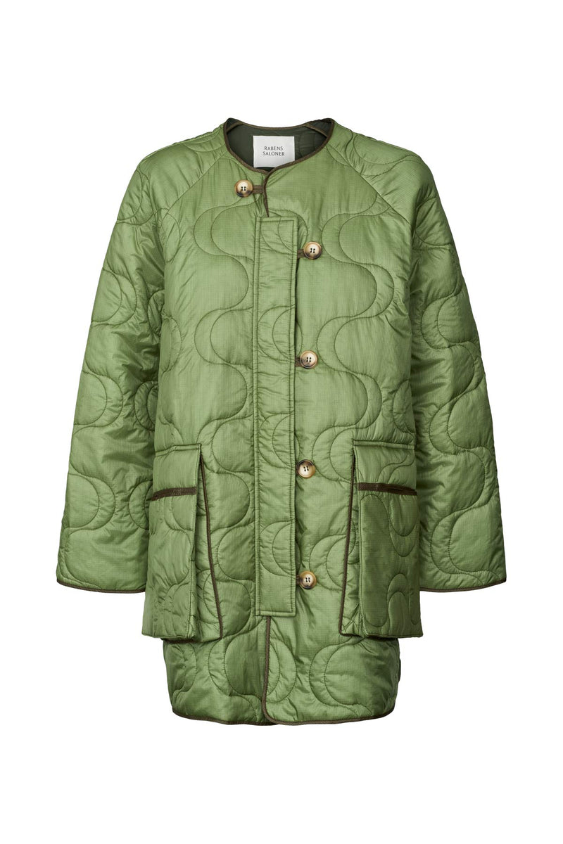 Rahlin - Pastel quilt coat I Stone green