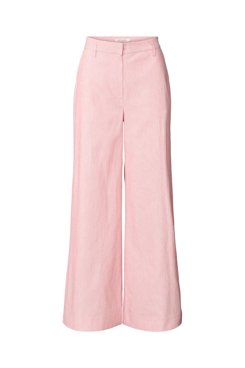 Zoe - Striped tailoring wide leg pants I Pink stripe