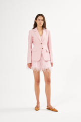 Helda - Striped tailoring jacket I Pink stripe