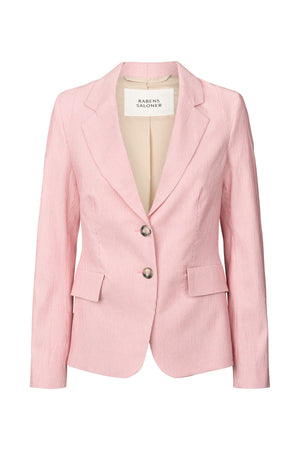 Helda - Striped tailoring jacket I Pink stripe