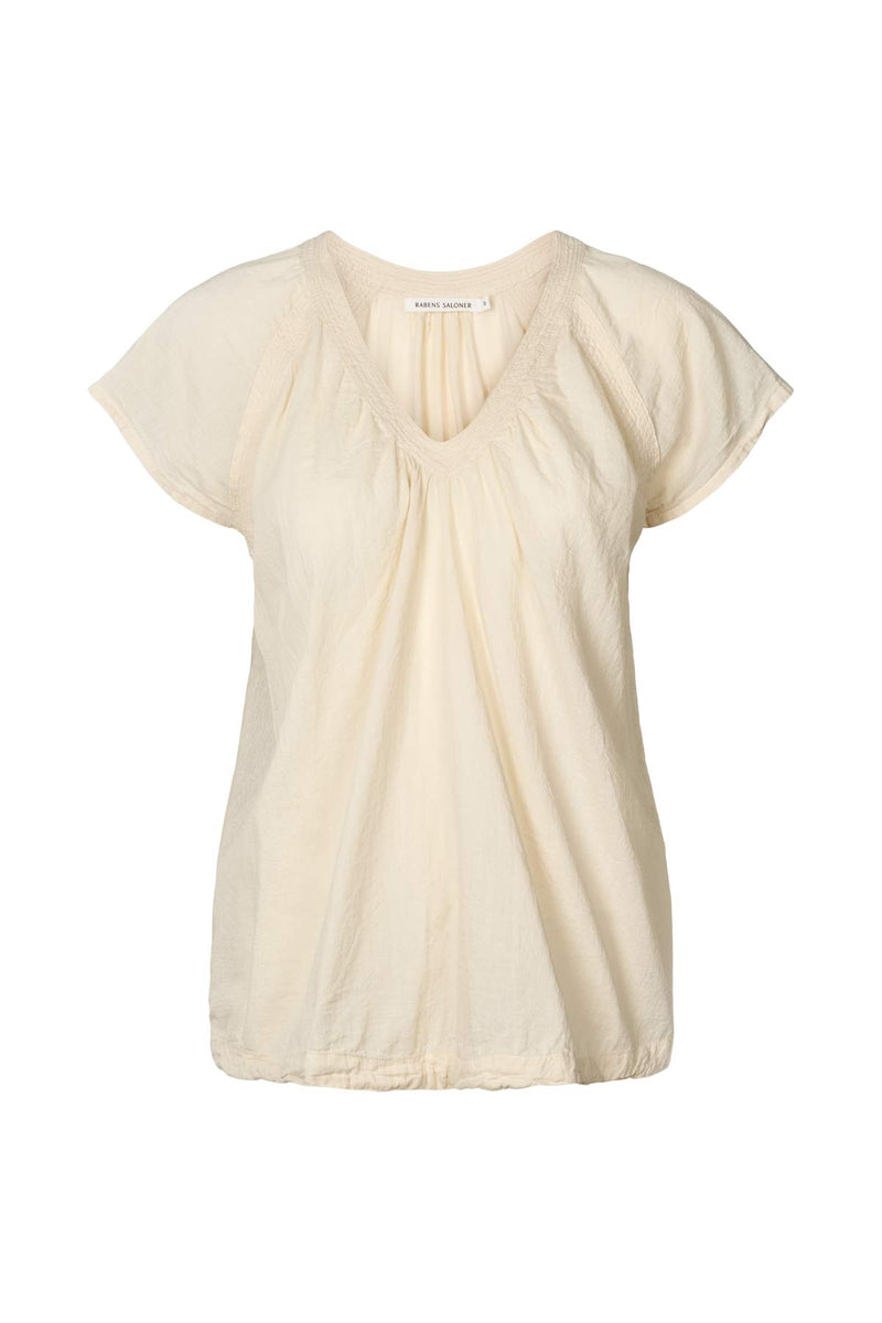 Dipsy - Cotton V-neck top I Sandstone
