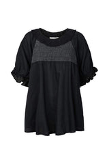 Dorita - Cotton angel top I Black