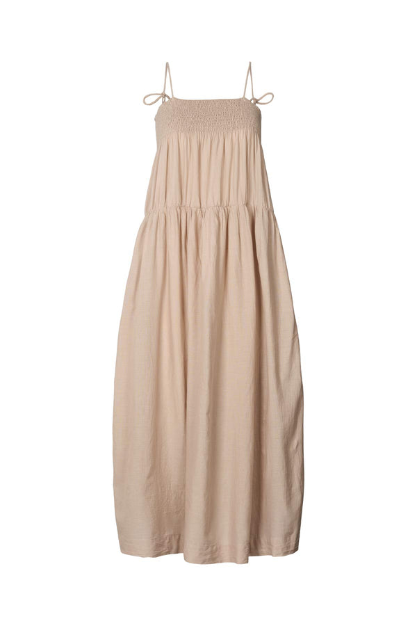 Dodo - Cotton smock tier dress I Caramel