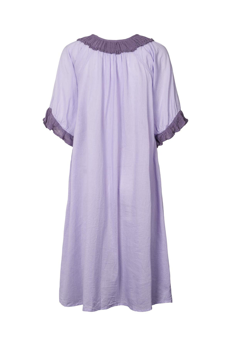 Dortia - Cotton short angel dress I Violet