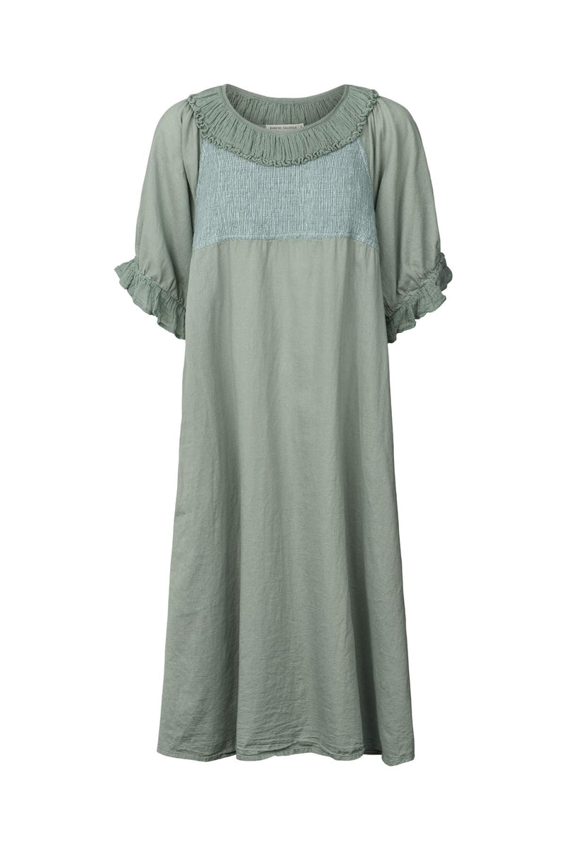 Dortia - Cotton short angel dress I Sage