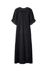 Dorothea - Cotton long angel dress I Black