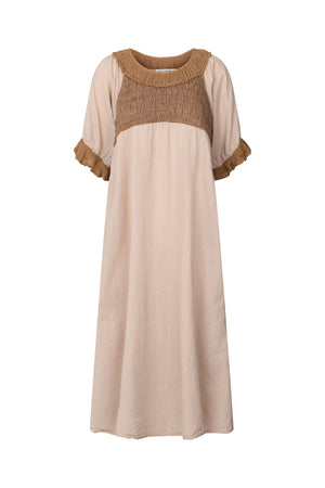 Dorothea - Cotton long angel dress I Caramel