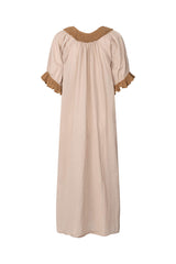 Dorothea - Cotton long angel dress I Caramel