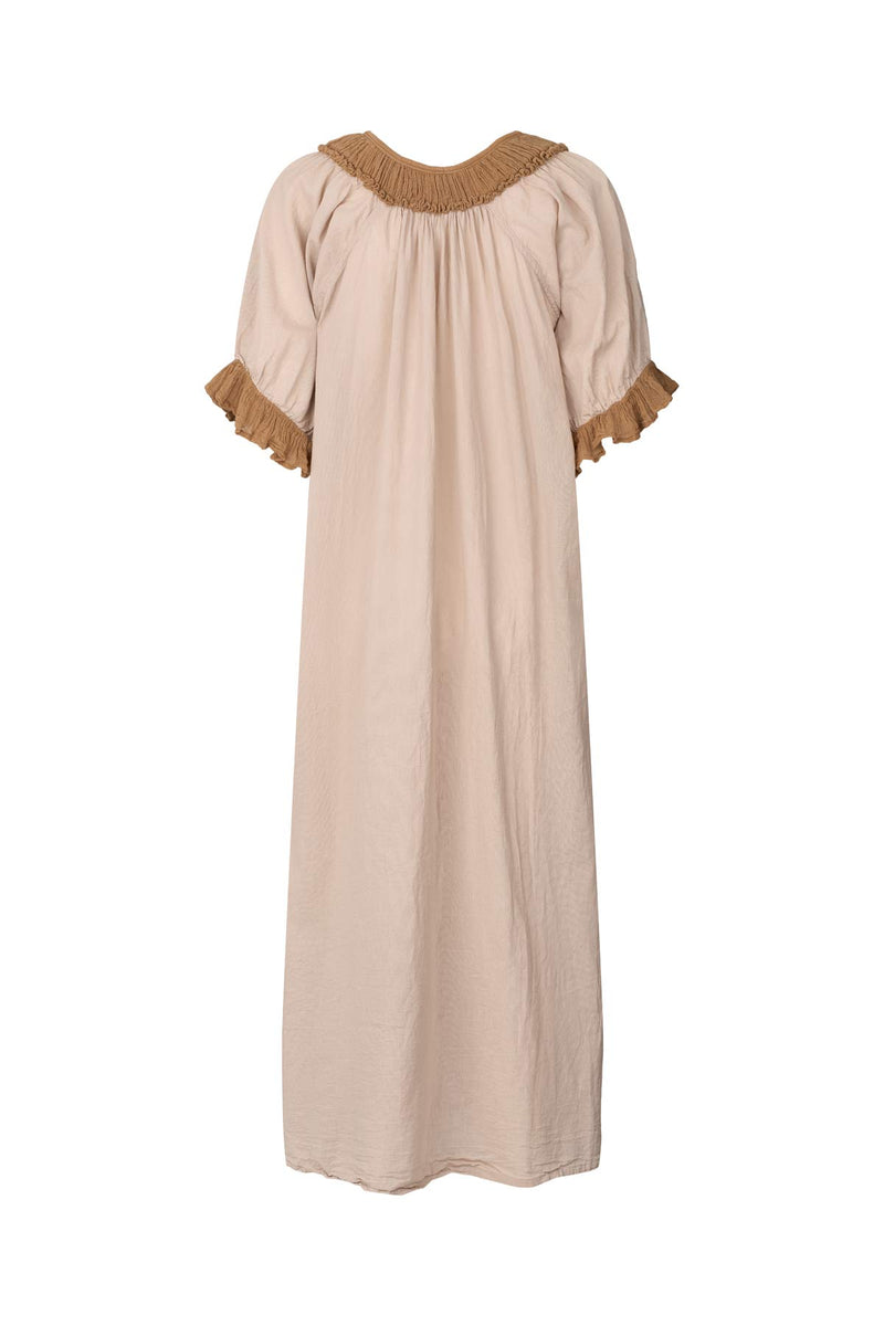 Dorothea - Cotton long angel dress I Caramel