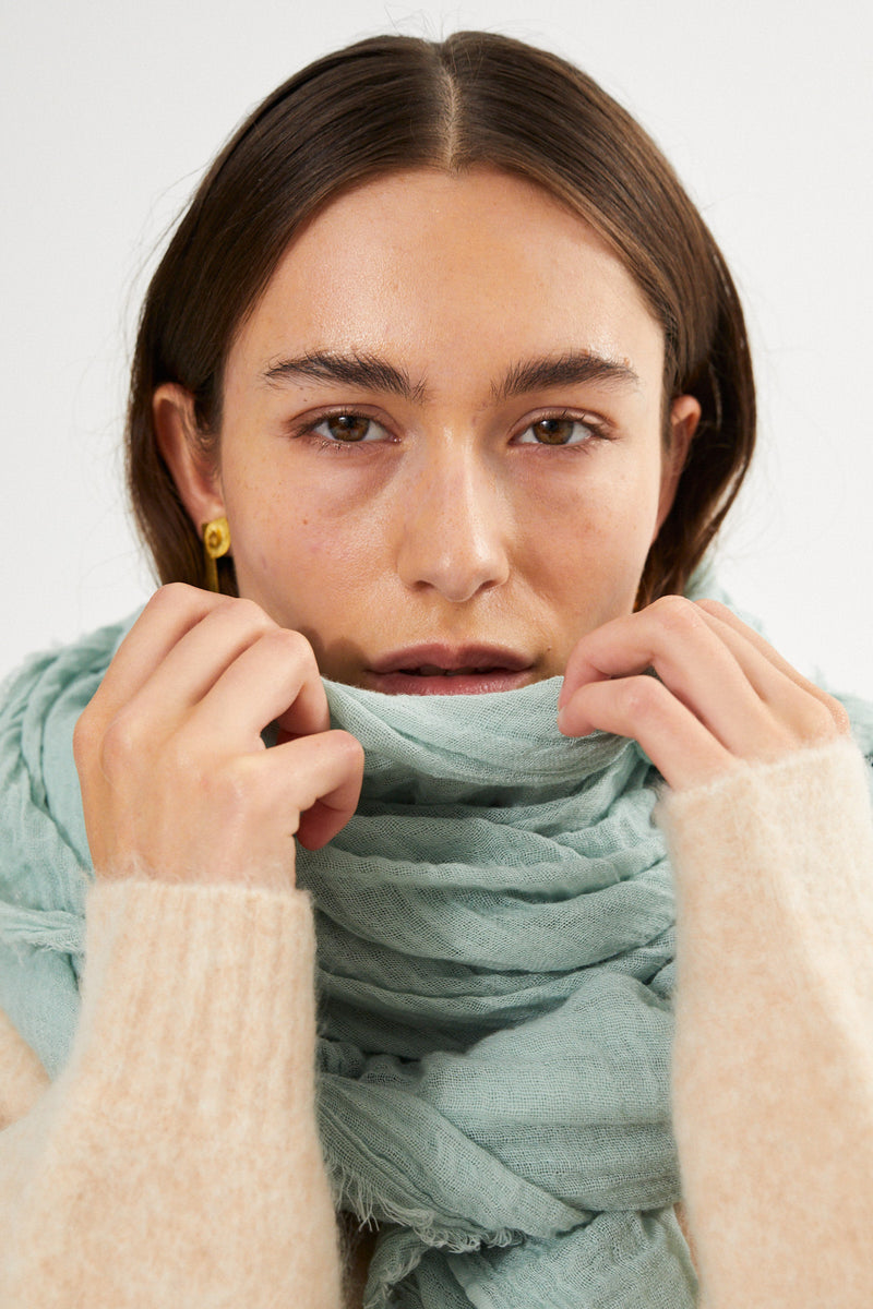 Dorde - Cotton gauze scarf I Caramel