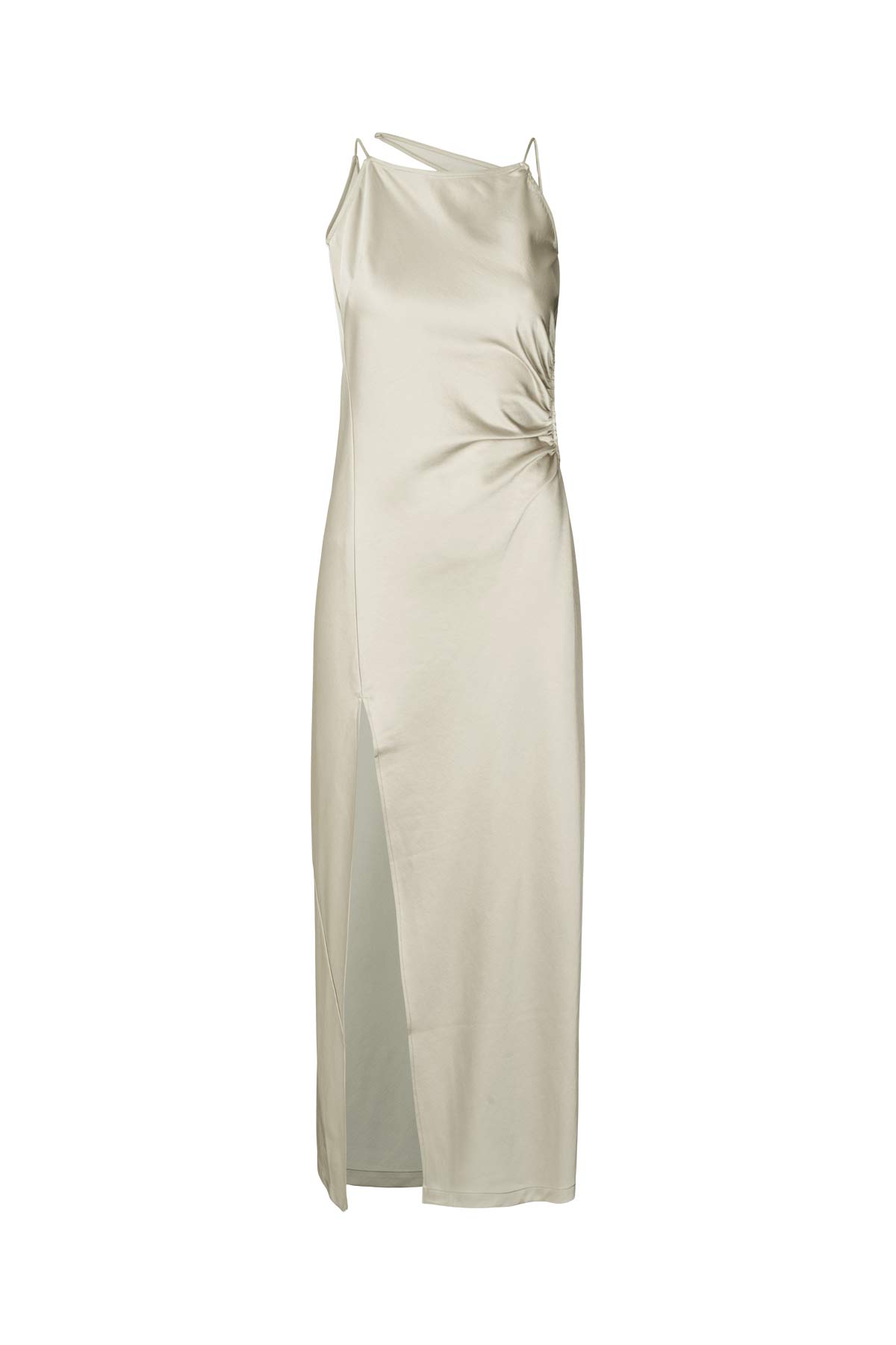Pandora - Techno drape fitted dress I Oyster